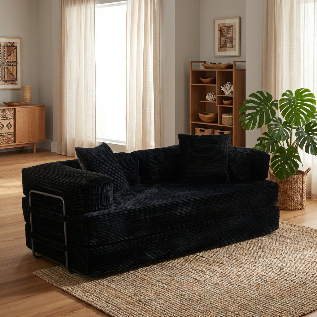 Sofa MEGA Convertible Noir